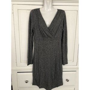 ATHLETA Dress Size Small Faux Wrap V-Neck Gray